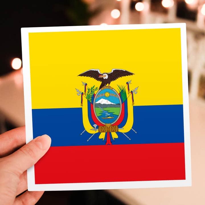 3dRose - Wholesale Everyday Greeting Card - 3dRose, Flag of Ecuador - South America American - Ecuadorian yellow blue red - condor bird coat of arms, Greeting Card5