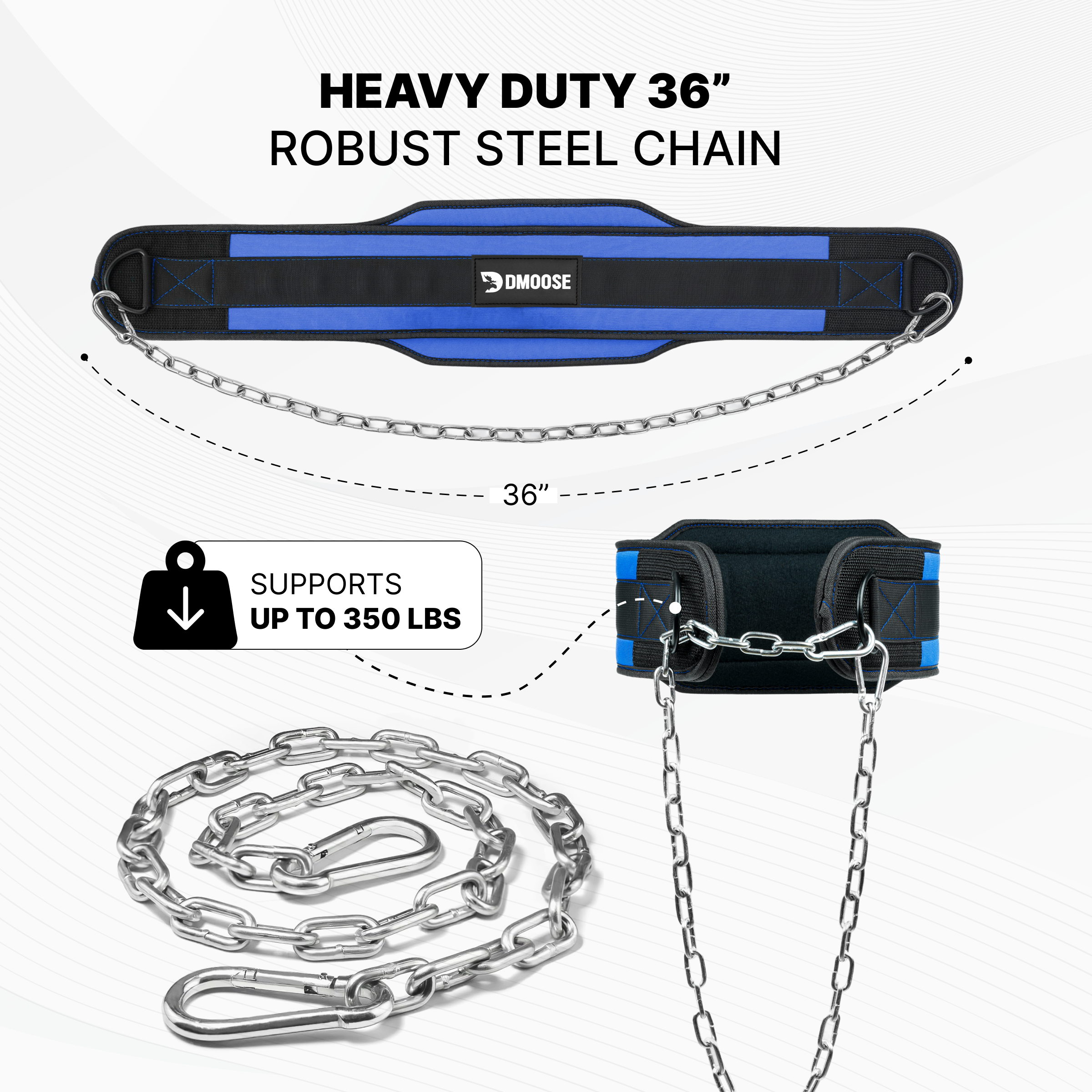 DMOOSE - Wholesale Fitness Equipment - DMoose Dip Belt with Chain15