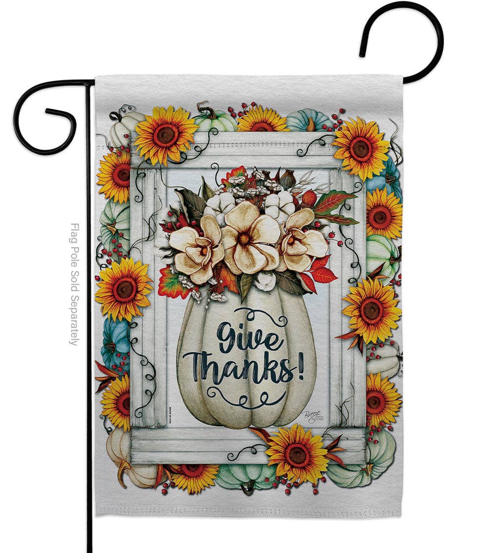 Two Group Flag Co - Wholesale Flag - Flag Pumpkins Wreath Thanksgiving Harvest Autumn Floral Sun3