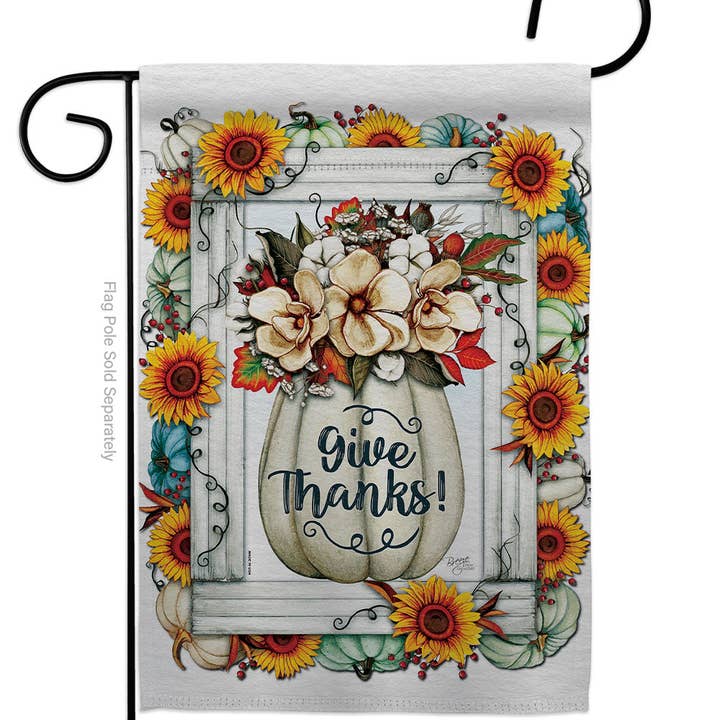Two Group Flag Co - Wholesale Flag - Flag Pumpkins Wreath Thanksgiving Harvest Autumn Floral Sun3