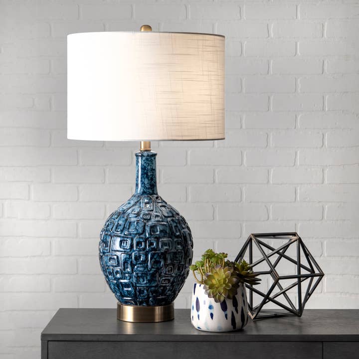 Blue Tucson 28" Ceramic Table Lamp for wholesale on Faire