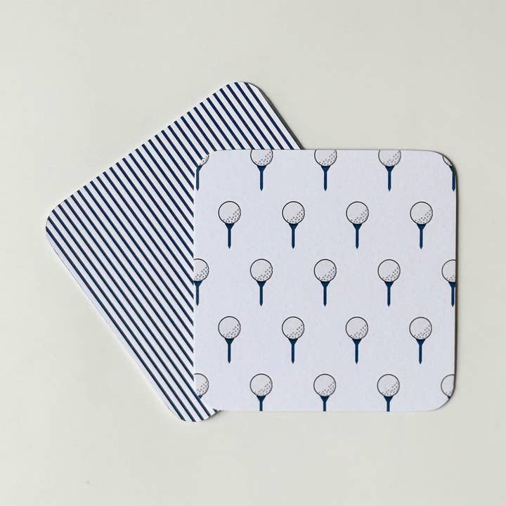 Golf Tee - Paper Coasters for wholesale by Georgetown Paperie
