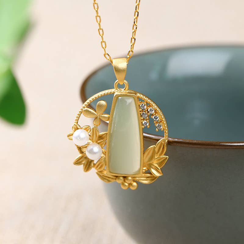 Bright MacMing - Wholesale Pendant/Charm Necklace - A Spring Theme Jade Necklace1