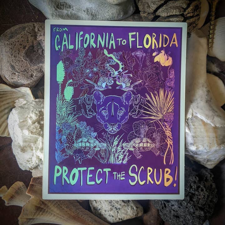 Protect The Scrub Vinyl Sticker for wholesale by LA Is Not A Desert