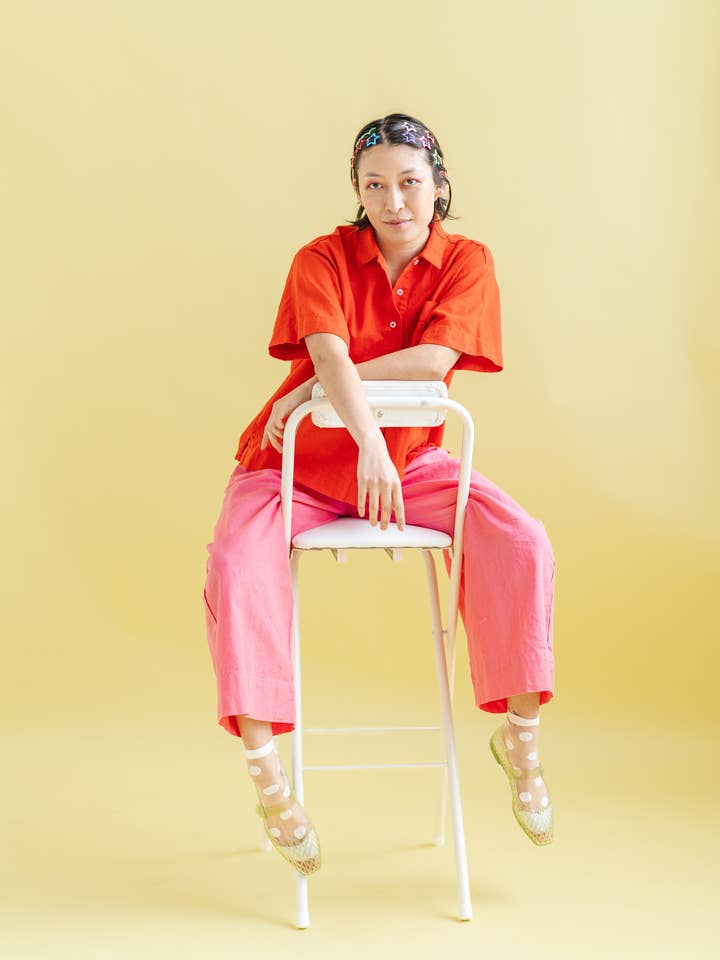 Nettle Studios - Wholesale Pants - Women's - Size Inclusive Plus Size Wide Leg Pant Bubblegum Pink Linen6