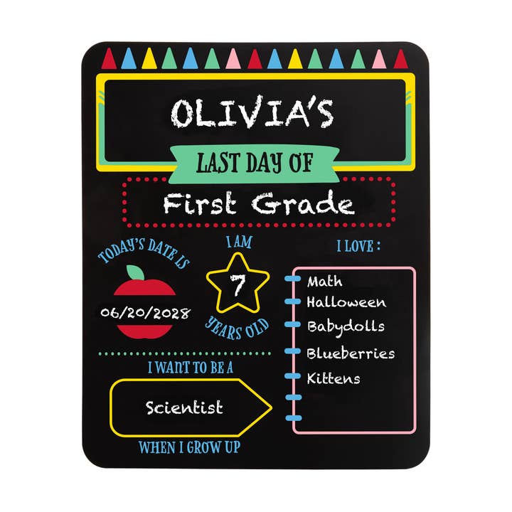 Pearhead - Wholesale Chalkboard - Kids & Baby - First and Last Day of School Reversible Chalkboard2