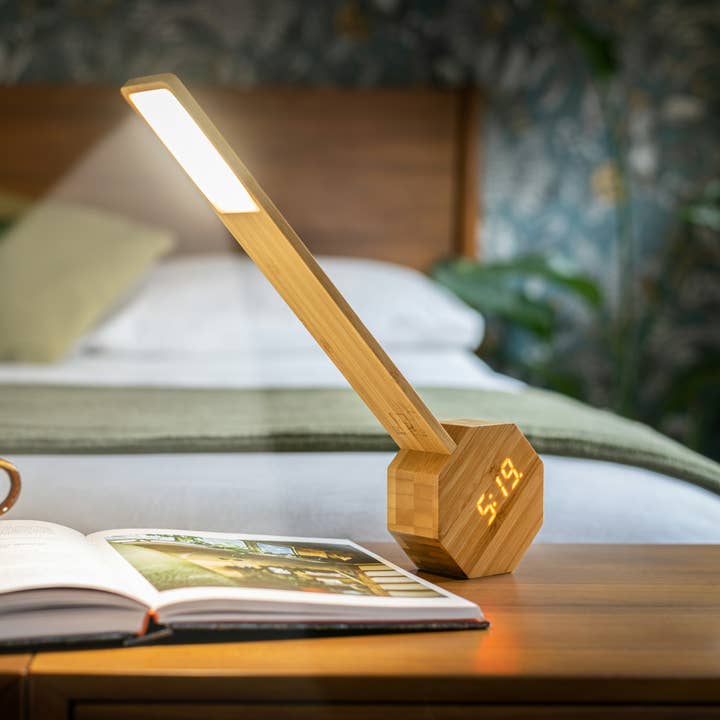 Gingko Design – wholesale Accent/desk lamp – Octagon One Plus Portable Alarm Clock Desk Light