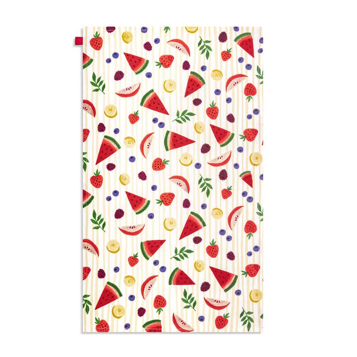Smoothie Fruit Cotton Twill Kitchen Towel for wholesale by DEMDACO