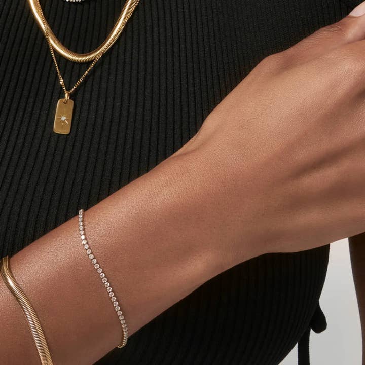 HoopLa - Vendita all'ingrosso Bracciali a catena e a maglie - Bracciale a catena in acciaio a spina di pesce - Impermeabile5