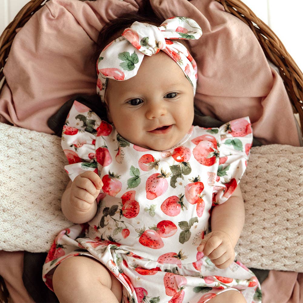 Snuggle Hunny - Wholesale Dress – Baby - Strawberry Short Sleeve Organic Dress10