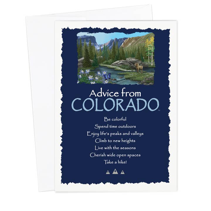 Advice from Colorado Greeting Card - Blank for wholesale by Advice for Life by Your True Nature