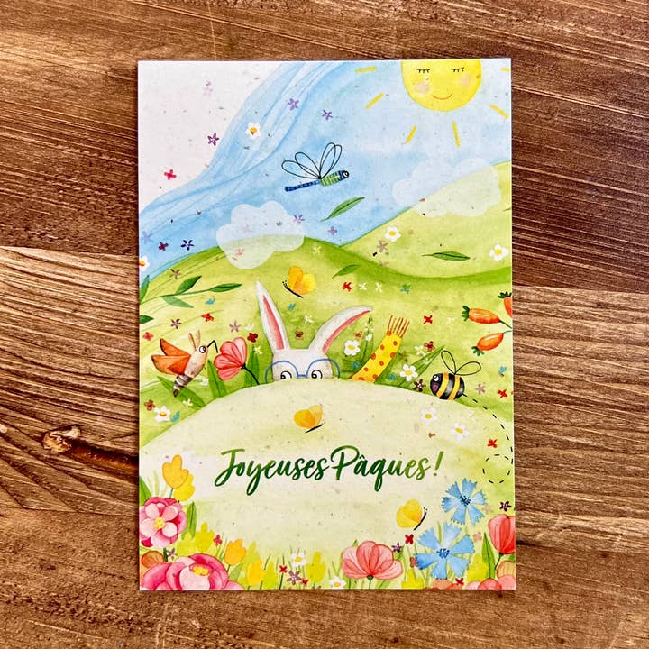Easter postcard illustrated by Ipiapia for wholesale by Les cartes de Lulu