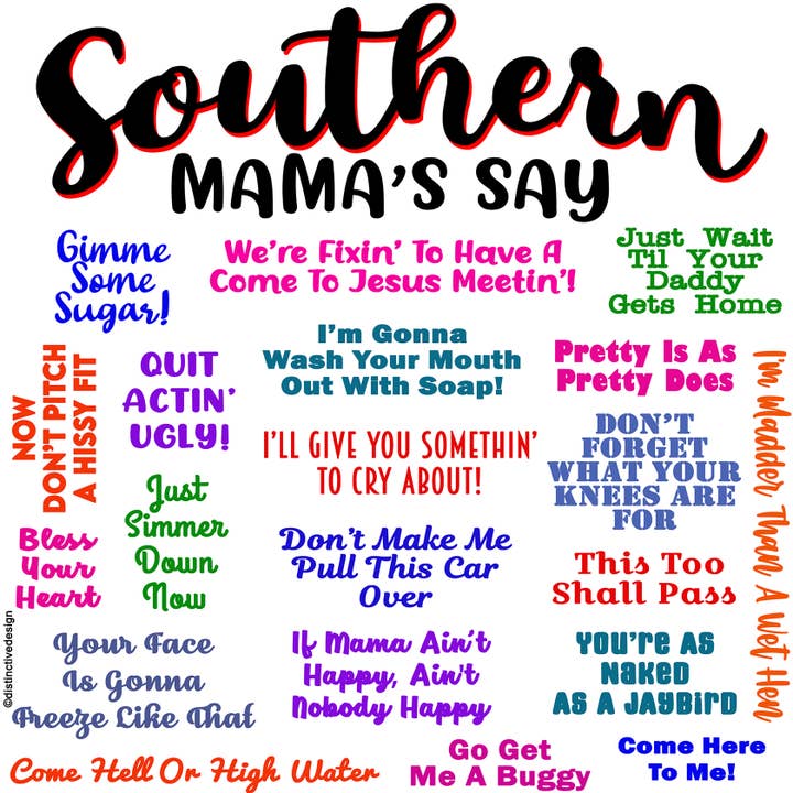 Torchon de cuisine Southern Mamas Say, décoration d'intérieur pour la vente par Distinctive Design Wholesale