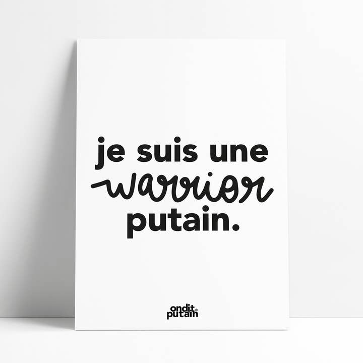 A4 - I am a fucking Warrior. for wholesale by Onditputain