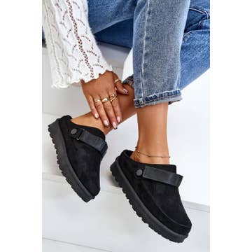 No Doubt Shoes – wholesale Träskor – dam – DAMTOFFLOR MED FUSKPÄLSFODER BEKVÄMA SLIP-IN MULE SLIDER TRÄSKOR17