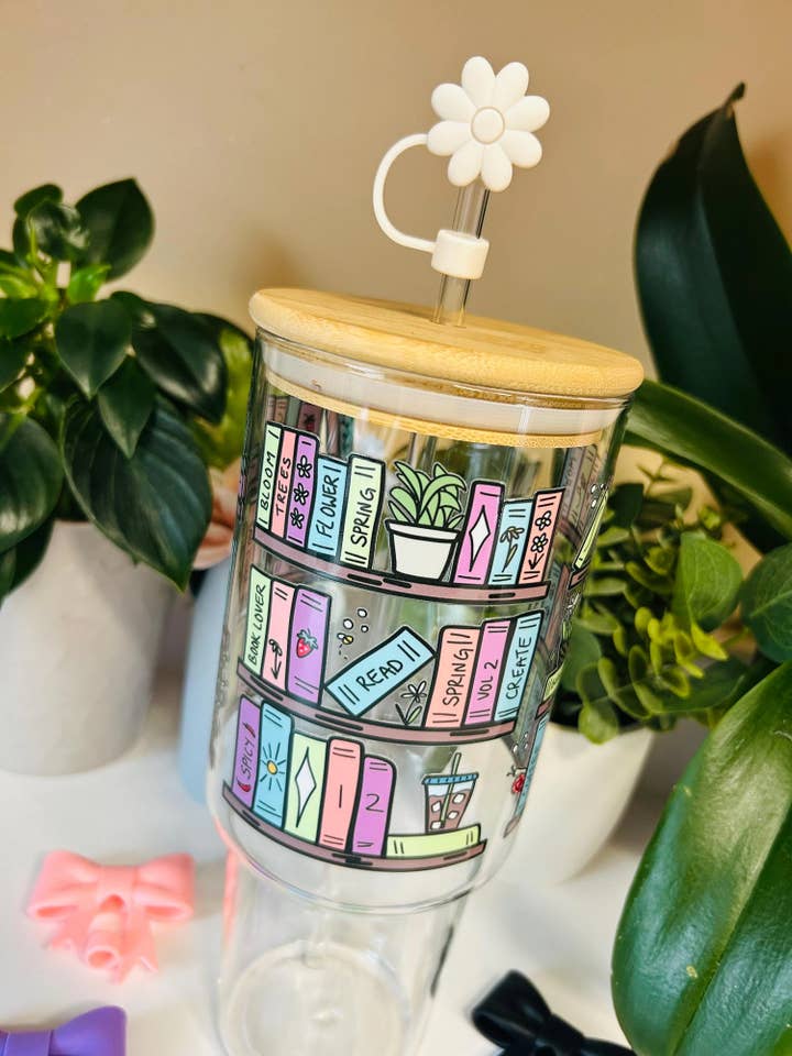 40oz glasbägare, läsbägare, bokhylla kaffebägare för wholesale av MommyandMarie