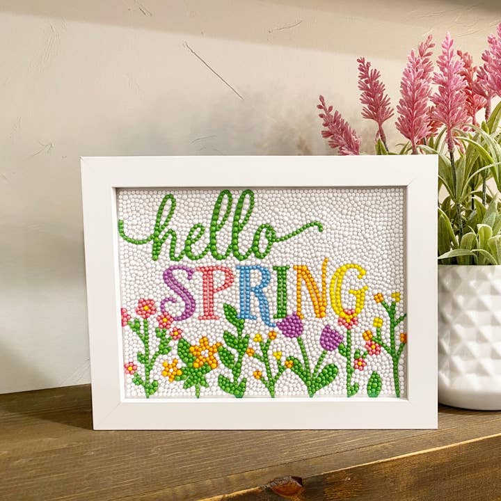 Hello Spring Diamond Art Kit for wholesale by Addison Lane Designs Inc.