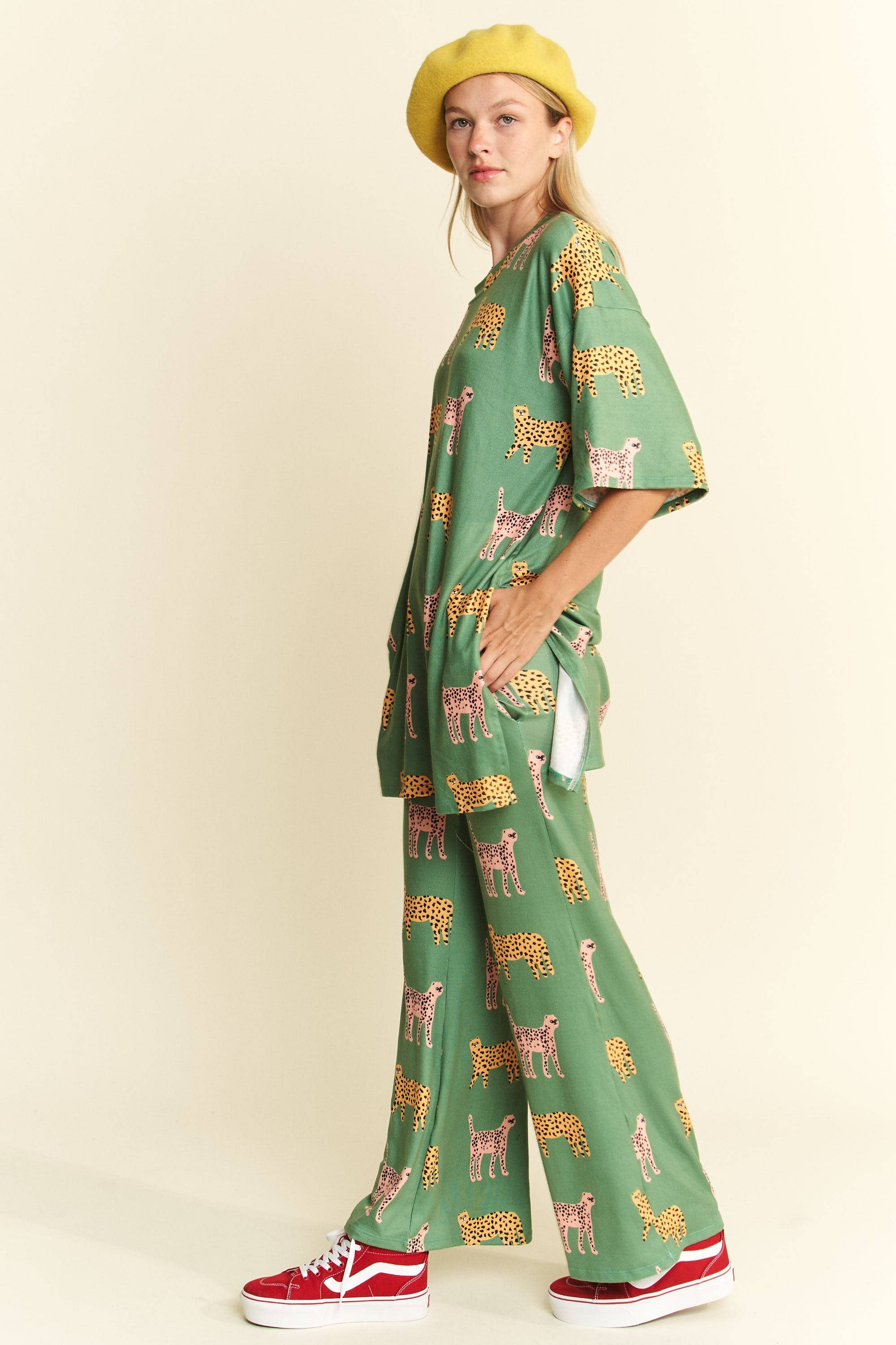 JADE BY JANE - Wholesale Lounge Set - Women's - CHEETAH PRINT TOP-BOTTOM SET13