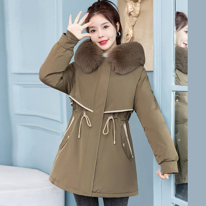 Marayn - Wholesale Parka - Women's - Chic 2025 Detachable Liner MidLength Winter Parka37