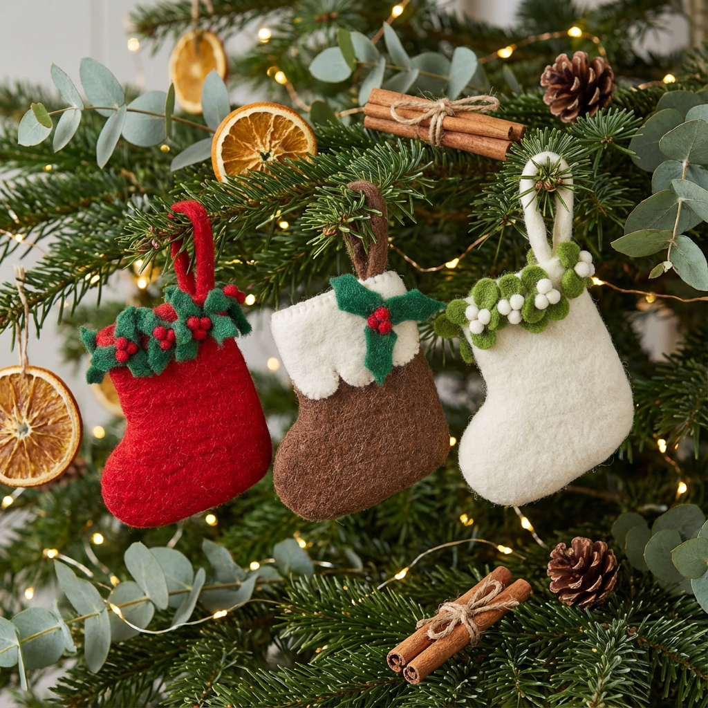 Felt So Good - Wholesale Holiday Stocking - Handmade Felt Biodegradable Mini Christmas Stocking8