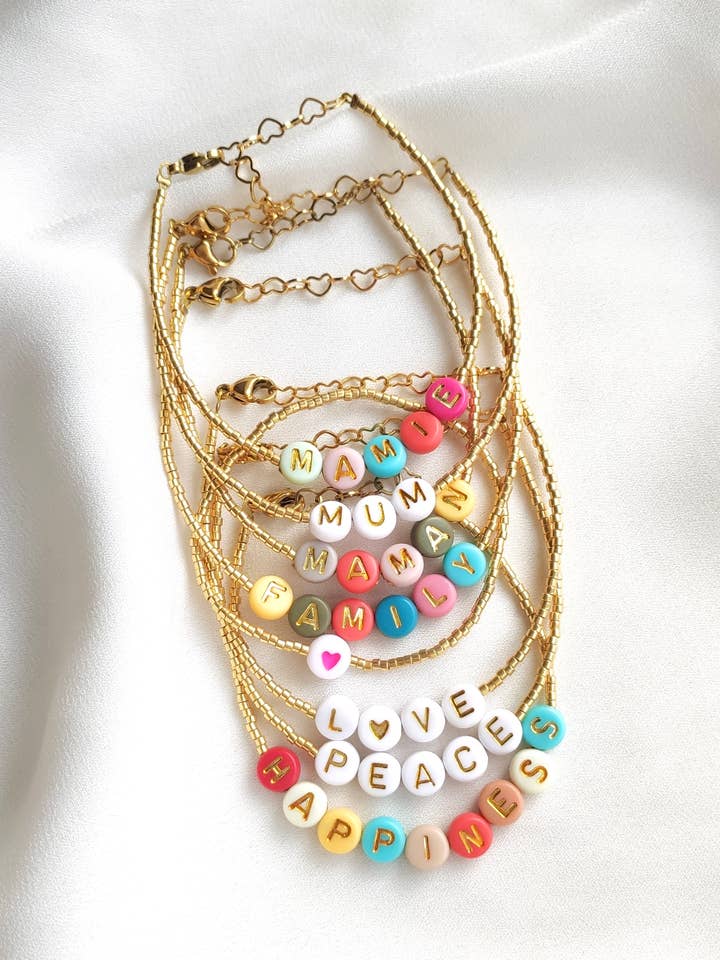 PRETTY MANTRA bracelet to be personalized for wholesale by L'Atelier d'Artémis