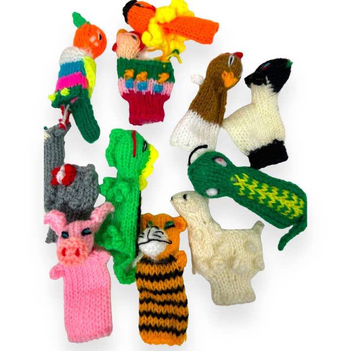 Zoe Artcrafts - Wholesale Finger Puppet - Kids & Baby - Hand knitted Finger Puppets - Wool - Assorted animals
