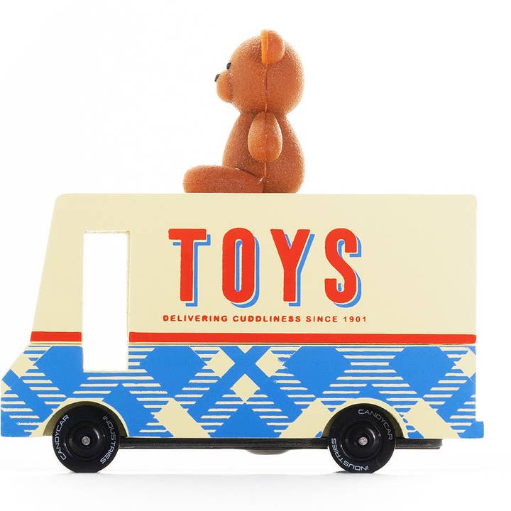 Candyvan - Teddy Toy Van - Wooden Diecast Toy Car Candylab for wholesale by Little Concepts Distribution Ltd