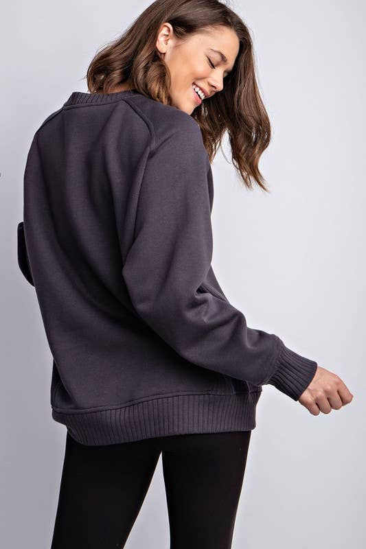 Sunday Morning – Sweatshirt - Mulher por atacado – T9797PL37 Plus Size Gola redonda Sweatshirt Francesa Terry7