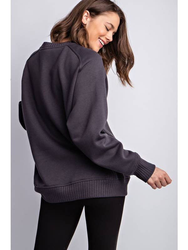 Sunday Morning – Sweatshirt - Mulher por atacado – T9797PL37 Plus Size Gola redonda Sweatshirt Francesa Terry7