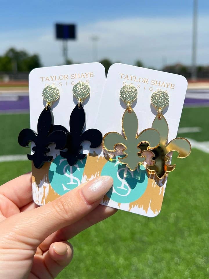 Acrylic Fleur de Lis Drops for wholesale by Taylor Shaye Designs