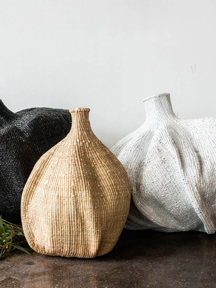 Hand-Painted Garlic Gourd Basket for wholesale by kanju Interiors