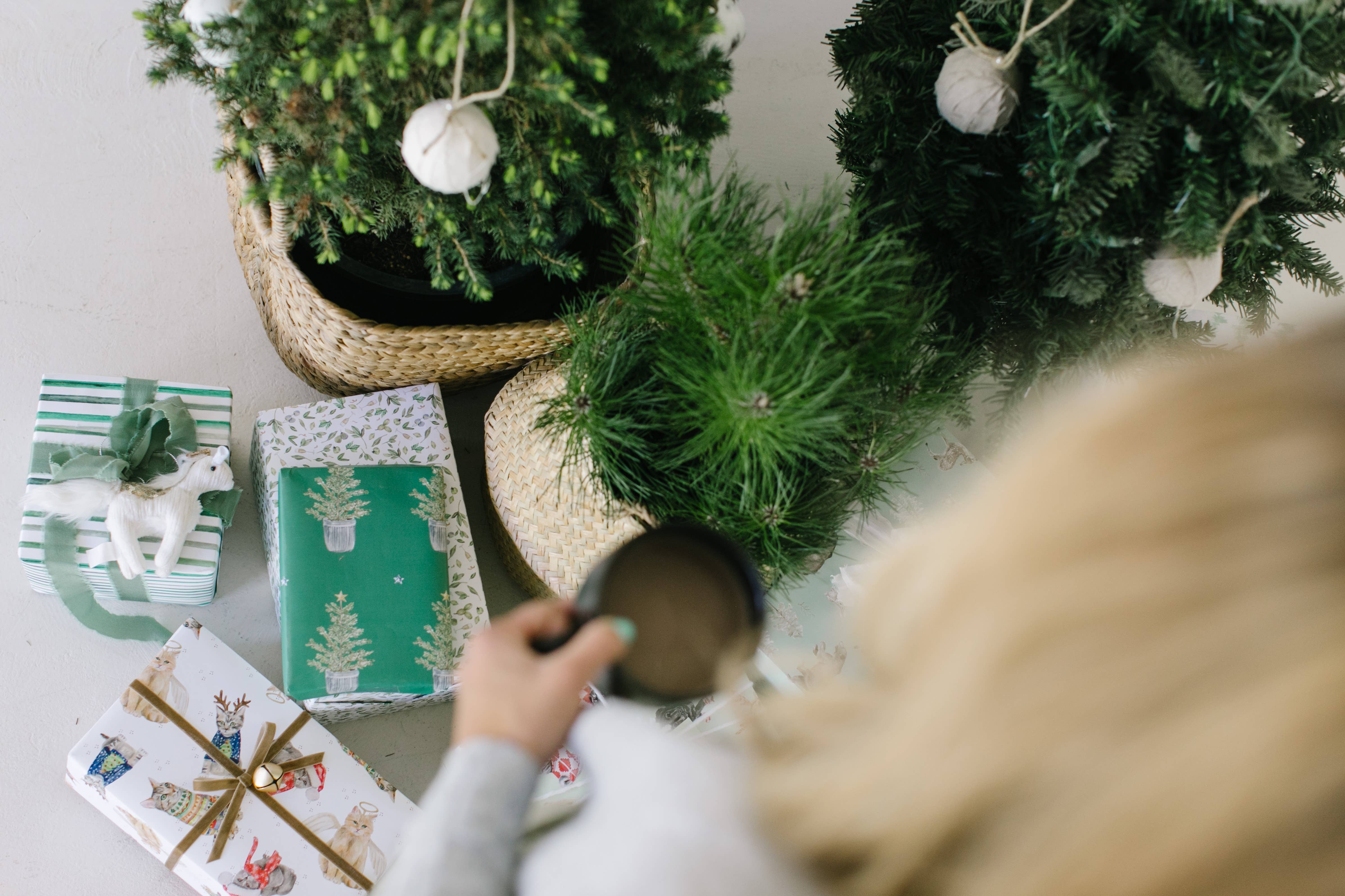 Lana's Shop – Engroshandel Indpakningspapir – Juletræ gave Wrap Roll6