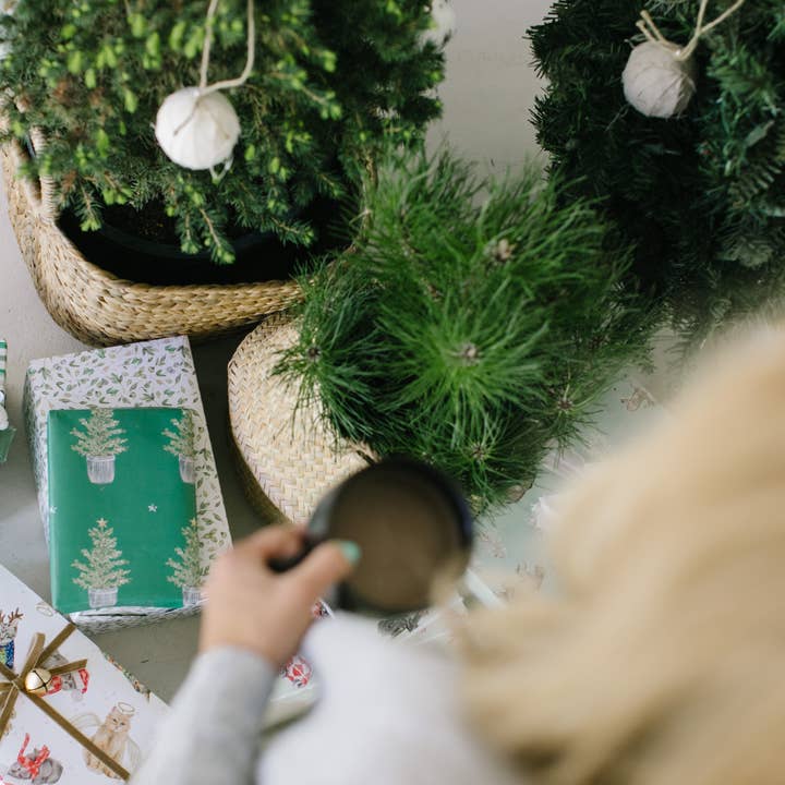 Lana's Shop – Engroshandel Indpakningspapir – Juletræ gave Wrap Roll6