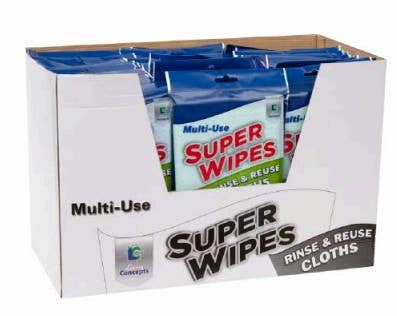 Living Concepts - Wholesale Dishcloth - Super Wipes 8 CT3