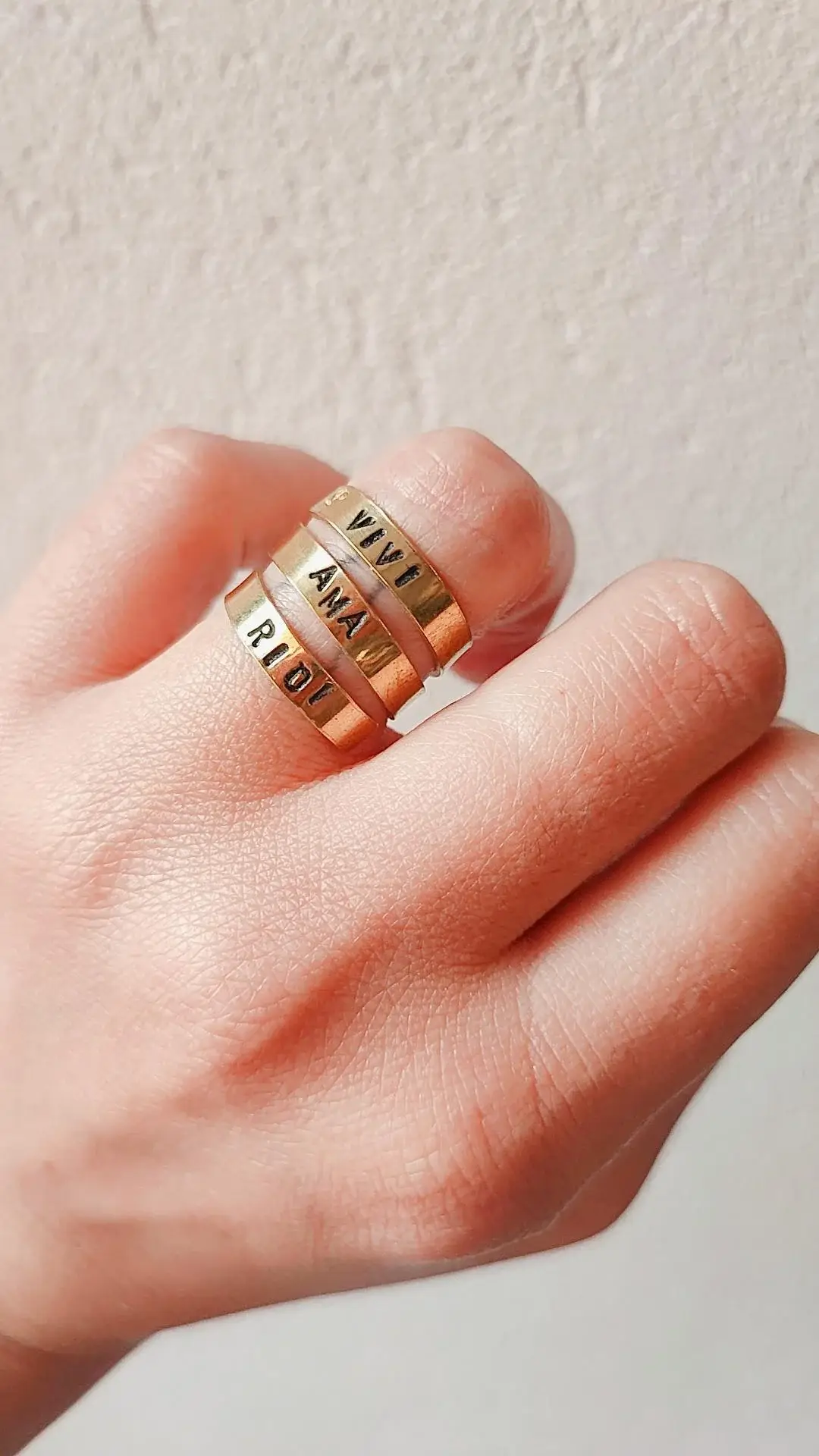 Loti jewels - Wholesale Band/Stacked Ring - ROUND BRASS RING WITH ENGRAVING0
