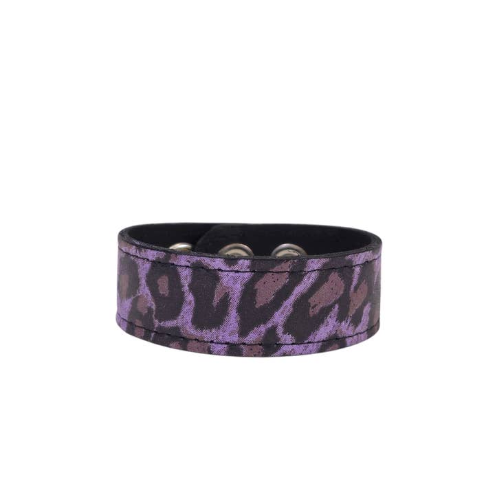 Funk Plus - Wholesale Bangle Bracelet - BC100CHEETAH GENUINE LEATHER LEOPARD CUFF SNAPPED BRACELET9