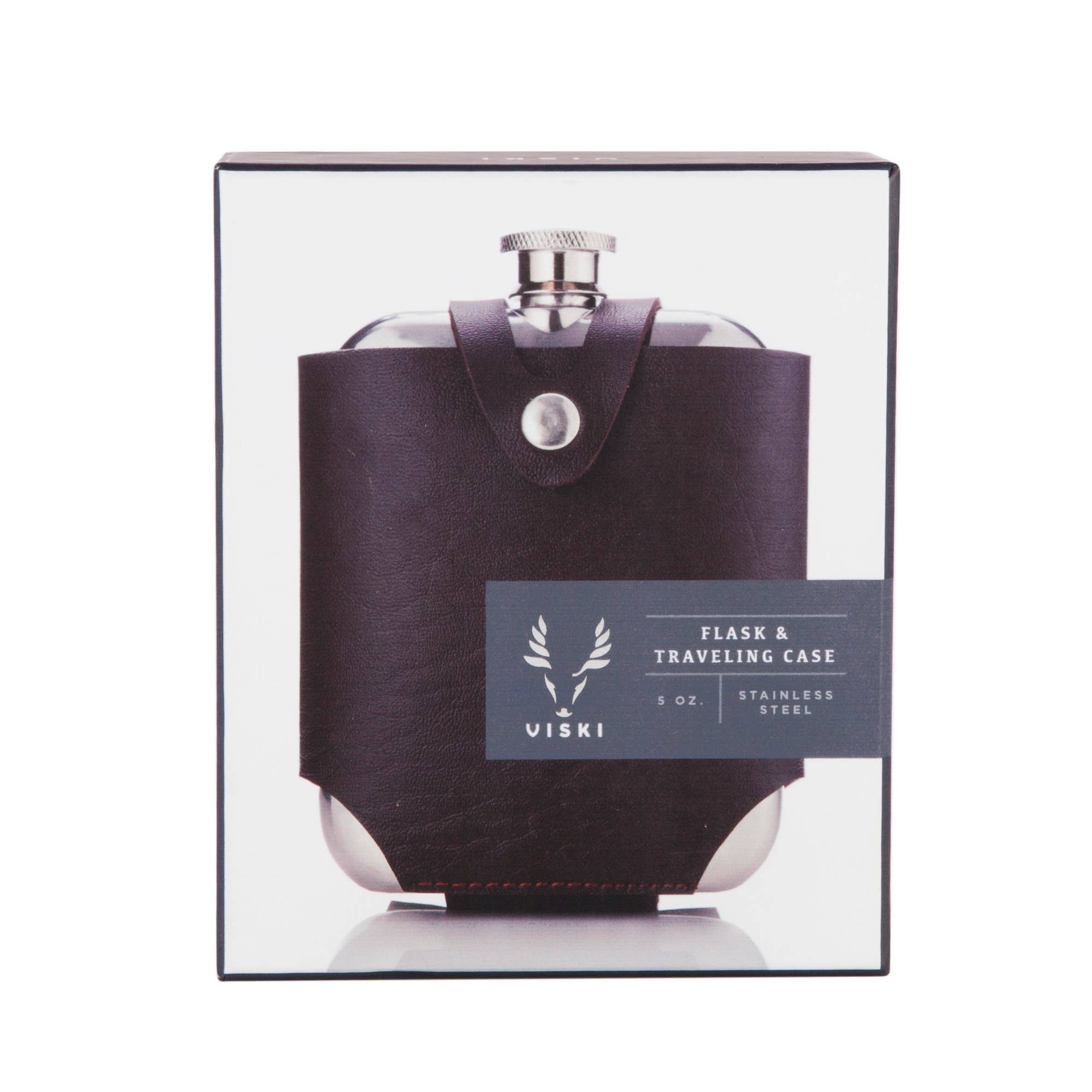 Viski - Wholesale Flask - Stainless Steel Flask with Traveling Case1