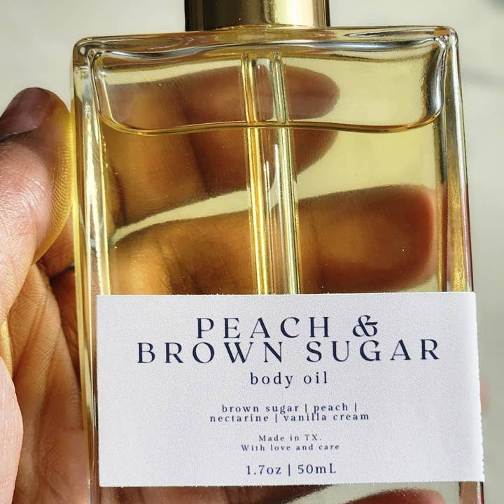 porter + rose - Wholesale Bath/Body Oil - Peach & Brown Sugar Body Oil4