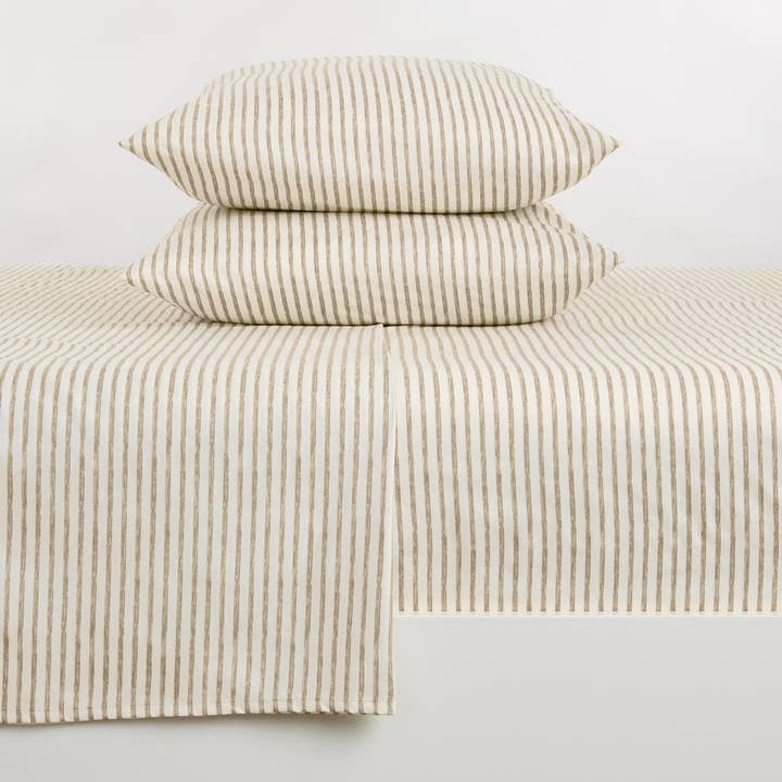 BH Collective - Wholesale Sheet Set - Striped Microfiber Sheet Set - Evette Collection6