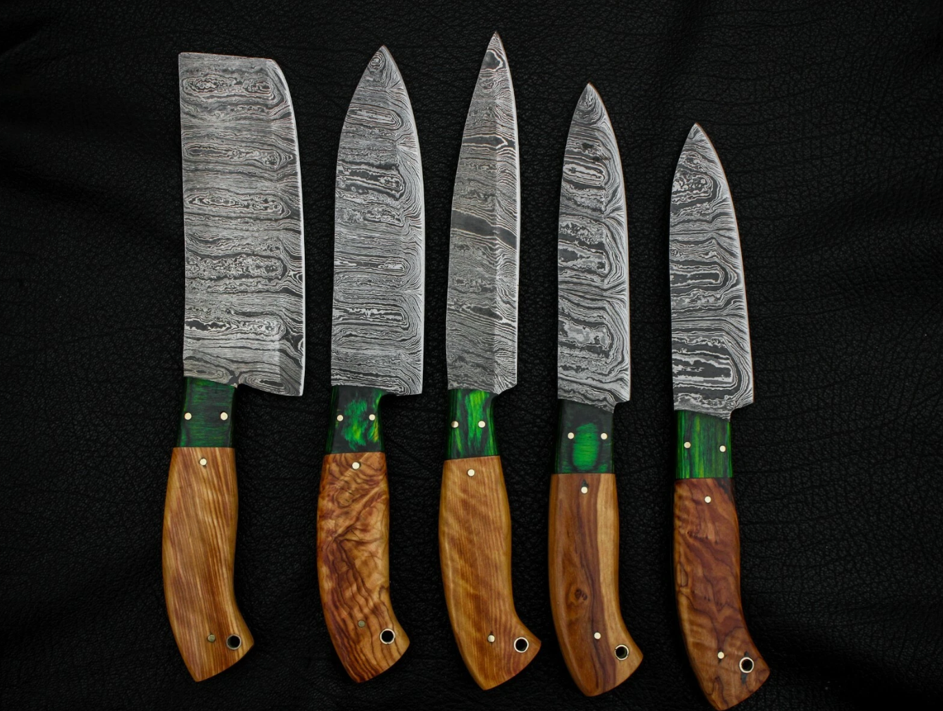 Bravohandicrafts - Wholesale Kitchen/Utility Knife - Handmade Damascus Steel Kitchen Chef Outdoor BBQ Knives.5
