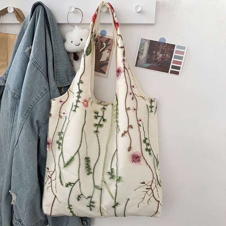 UZ Wholesale Store - Wholesale Tote Bag - Women's - Butterfly Embroidered Lace One-Shoulder Bag