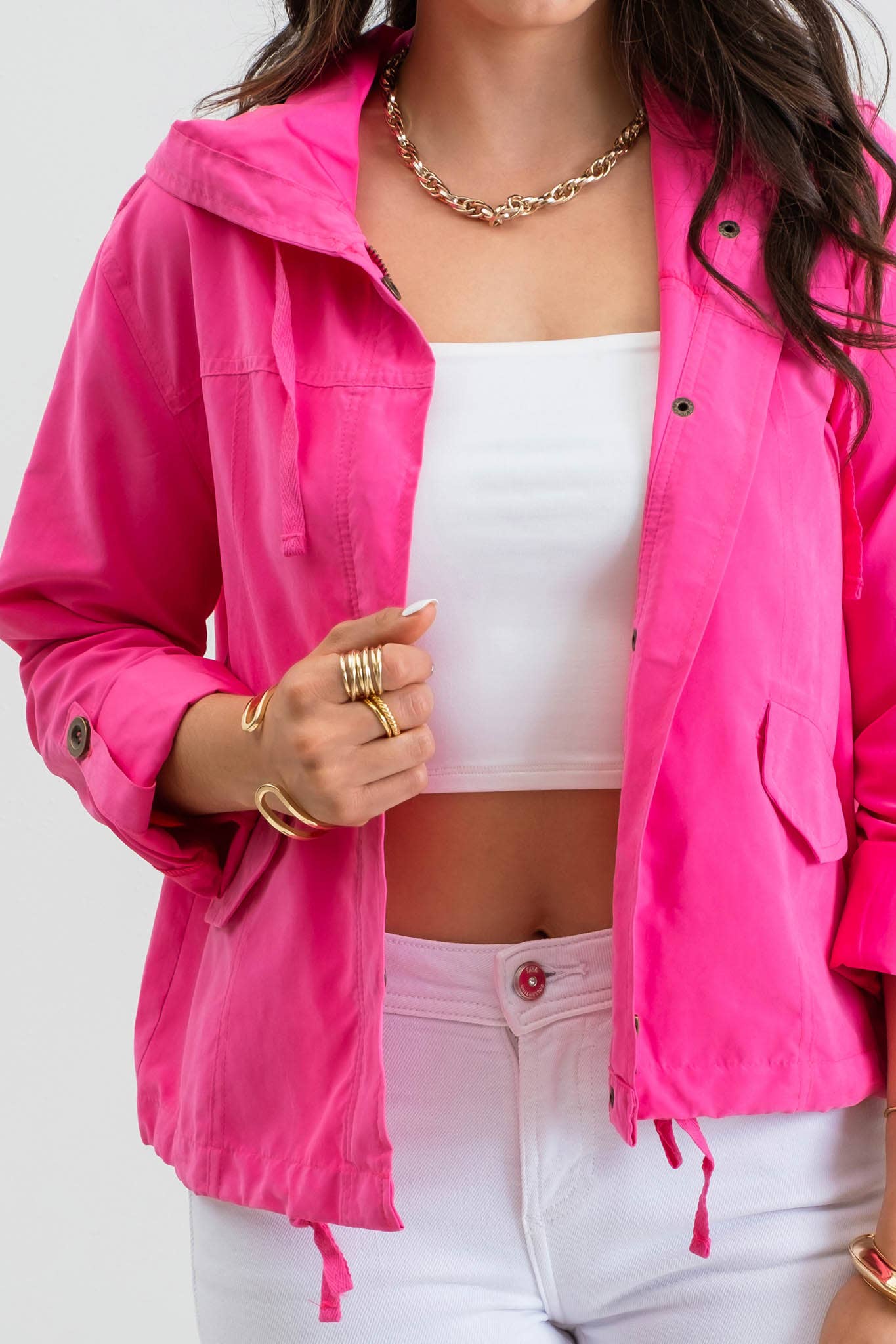 Blu Pepper - Wholesale Jacket - Women's - SNAP BUTTON ZIP UP HOODED JACKET7