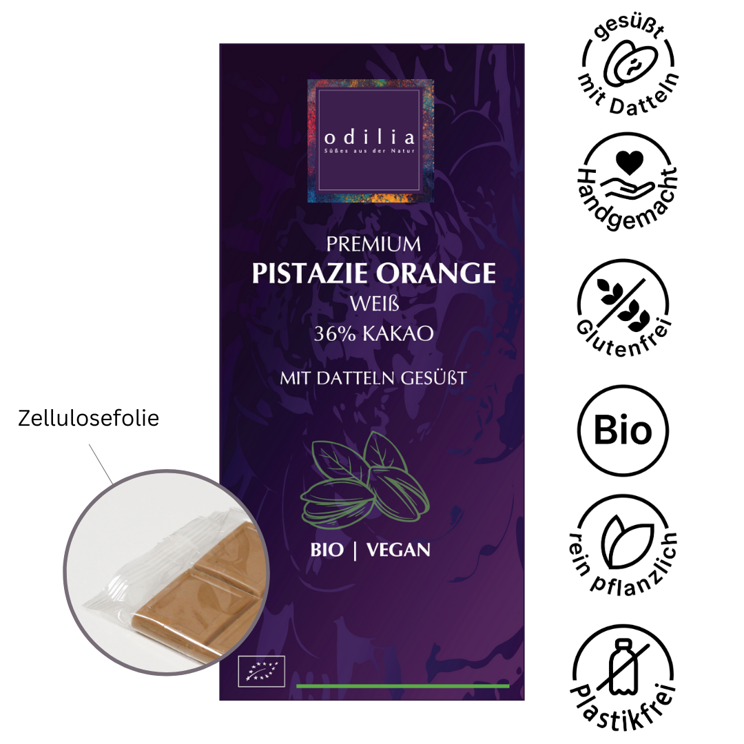 odilia - Wholesale Chocolate Bar - Premium Pistachio Orang Chocolate (70 gr) 5