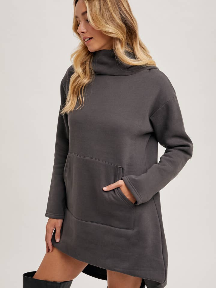 Bluivy – wholesale Hoodie - Dam – TUNIKA TRÖJA MED HÖG HALS OCH FICKA FRAM
