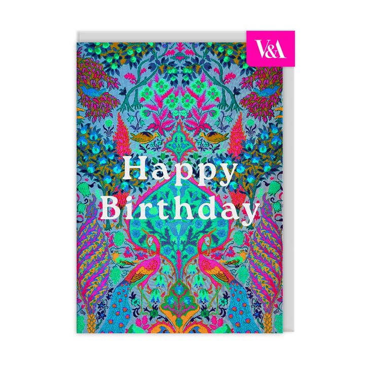 Neon Floral Peacock Greeting Card (12586) for wholesale by Ohh Deer UK + EU