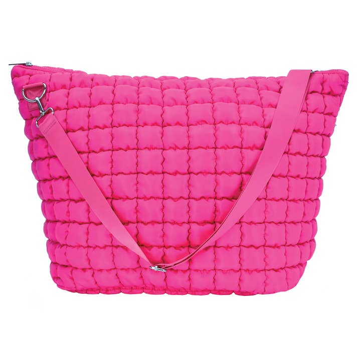 PRETTY PINK PUFFY WEEKENDER BAG for wholesale by Iscream