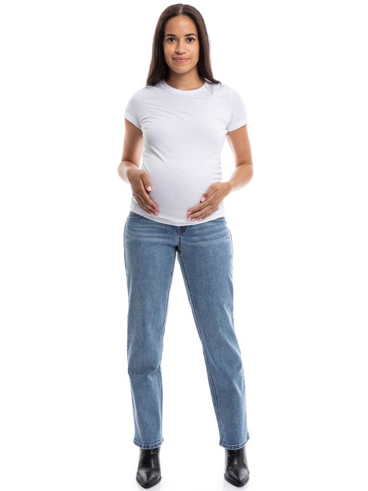 1822 Denim - Wholesale Jeans - Maternity - MATERNITY 30” STRAIGHT LEG JEAN W/ BELLYBAND