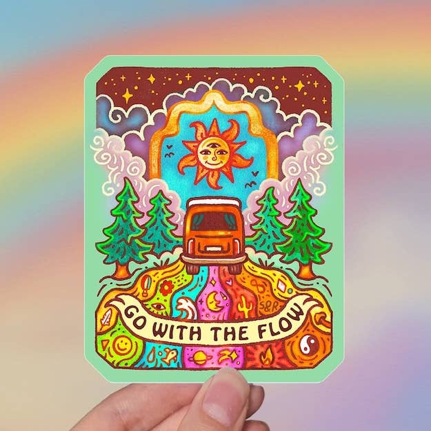 SeeknRevel - Wholesale Sticker - Go With The Flow - Sticker