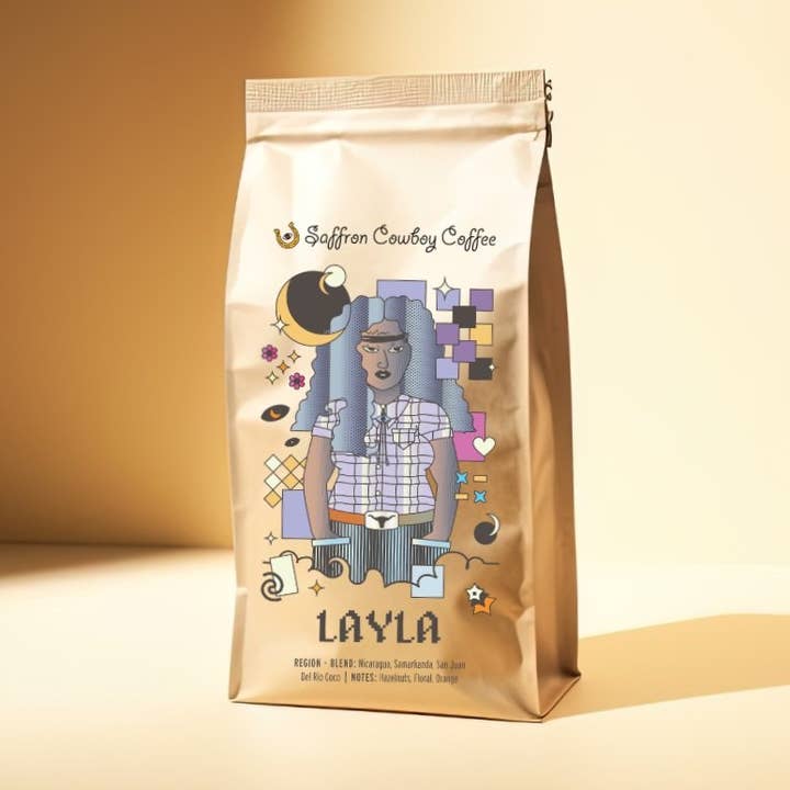 Layla Nicaragua Honey Process Coffee Beans for wholesale by Saffron Cowboy