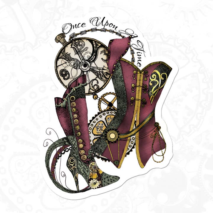Steampunk Sticker, Victoriansk tøj for engroshandel hos Katekreates